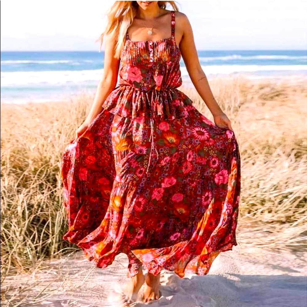 SOLD Spell Bravehearts “Desert Daisy” maxi skirt
